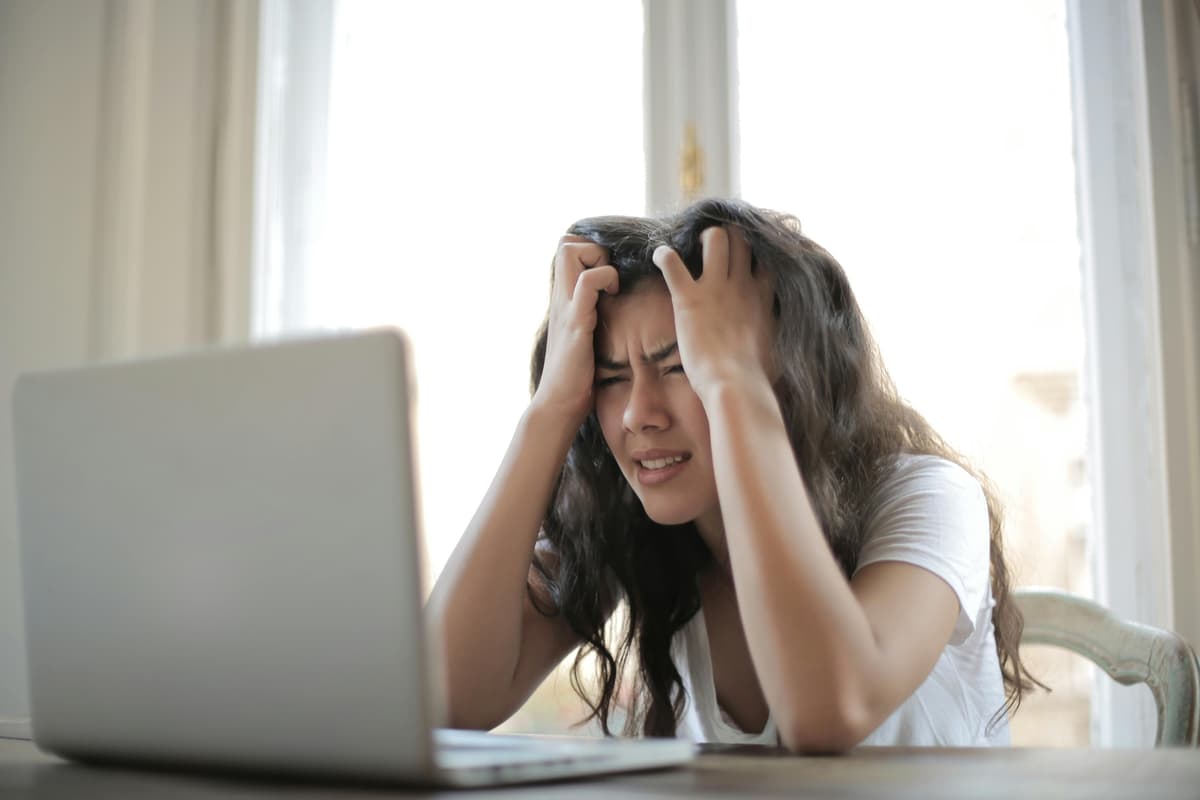Stressed healthcare professional